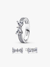 Sparkling Bow Double Ring Set 2 Quantity