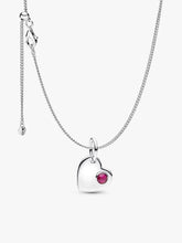 July Birthstone Heart Pendant Necklace 2 Quantity