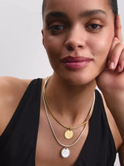 Engravable Round Tag Pendant Sterling silver