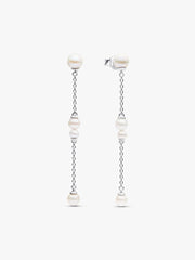 FINAL SALE - Treated Freshwater Cultured Pearl Drop Earrings Sterling silver