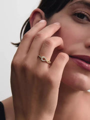 Pandora Infinite Lab-grown Diamond Pavé Double Row Ring 0.22 ct TW, 14k gold