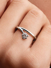 FINAL SALE - Pandora Nova 14k White Gold Lab-grown Diamond Asymmetric Ring 0.50 ct TW, 14k white gold