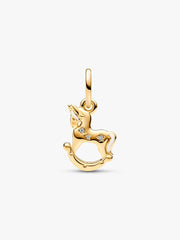 FINAL SALE - Rocking Unicorn Dangle Charm Sterling silver, 14k gold plating