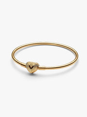 FINAL SALE - Radiating Heart Clasp Bangle 14k gold plating
