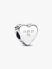 Engravable Heart Charm Sterling silver