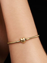 Heart Clasp Snake Chain Bracelet 14k gold plating