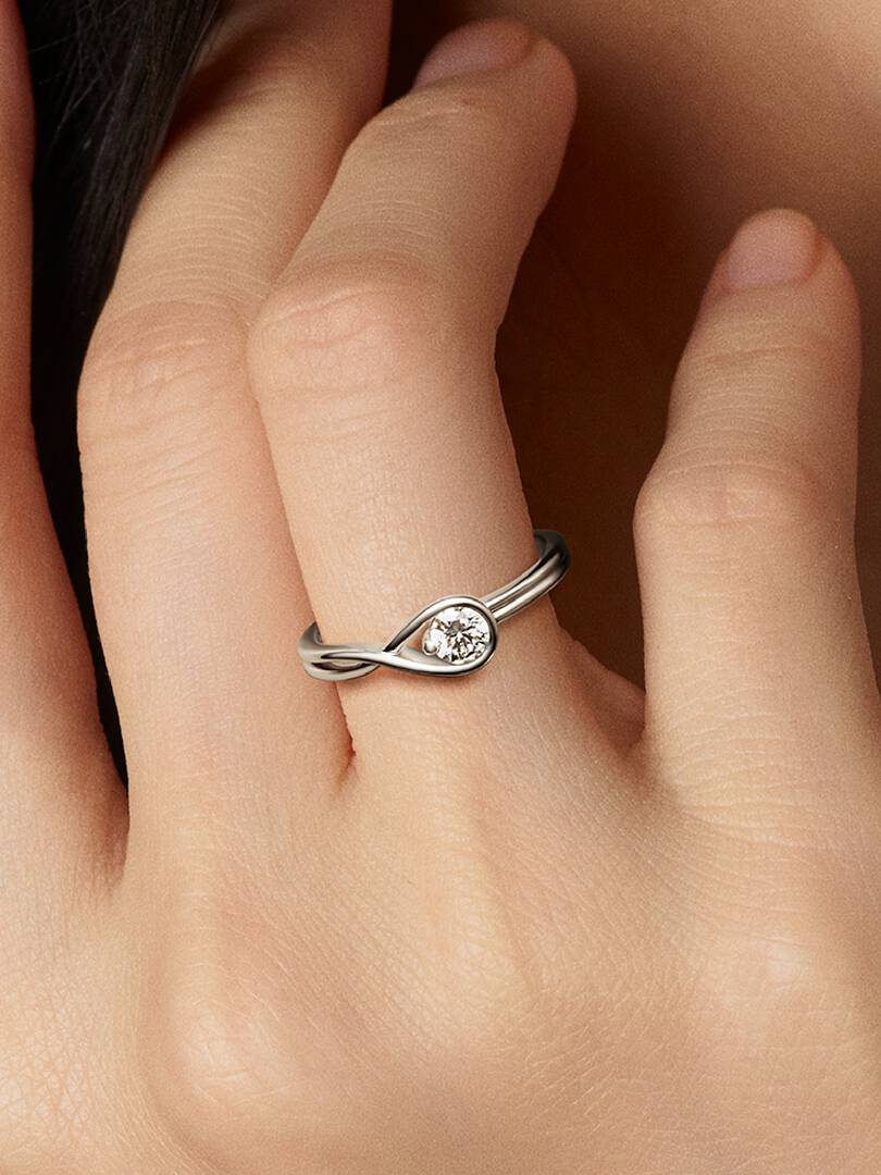FINAL SALE - Pandora Infinite 14k White Gold Lab-grown Diamond Ring 0.25 ct TW, 14k white gold