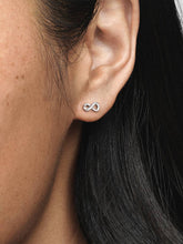 Sparkling Infinity Stud Earrings Sterling silver