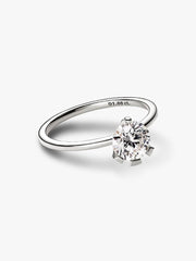 FINAL SALE - Pandora Nova 14k White Gold Lab-grown Diamond Ring 1.00 ct TW, 14k white gold