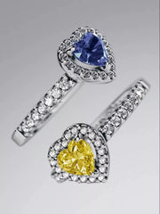 Sparkling Elevated Heart Ring Sterling silver