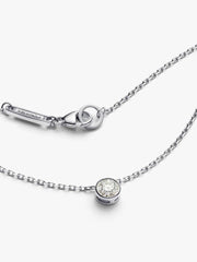 Pandora Era Bezel Sterling Silver Lab-grown Diamond Pendant Necklace 0.25 ct TW, Sterling silver