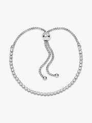Sparkling Slider Tennis Bracelet Sterling silver