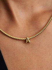 Letter A Alphabet Charm 14k gold plating