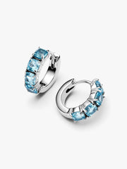 Light Blue Hoop Earrings Sterling silver