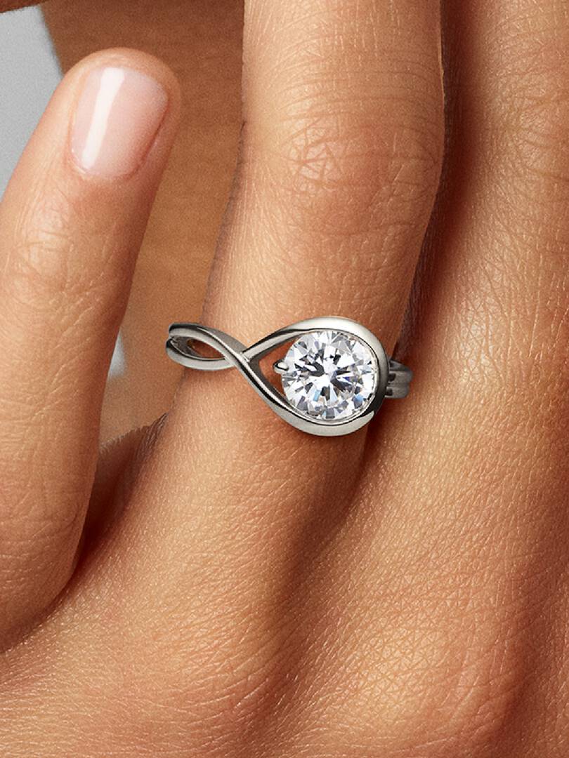 FINAL SALE - Pandora Infinite 14k White Gold Lab-grown Diamond Ring 1.75 ct TW, 14k white gold