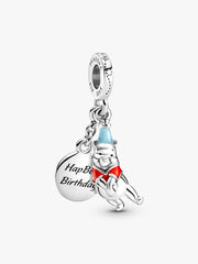 FINAL SALE - Disney Winnie the Pooh Birthday Dangle Charm Sterling silver