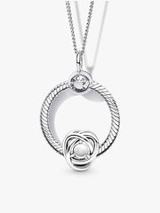 April Birthstone Eternity Circle O Pendant Set 3 Quantity