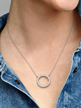 Circle of Sparkle Necklace Sterling silver