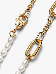 FINAL SALE - Pandora ME Slim Treated Freshwater Cultured Pearl Necklace 14k gold plating