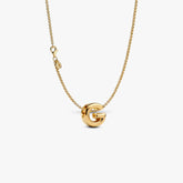 Letter G Charm Necklace 2 Quantity