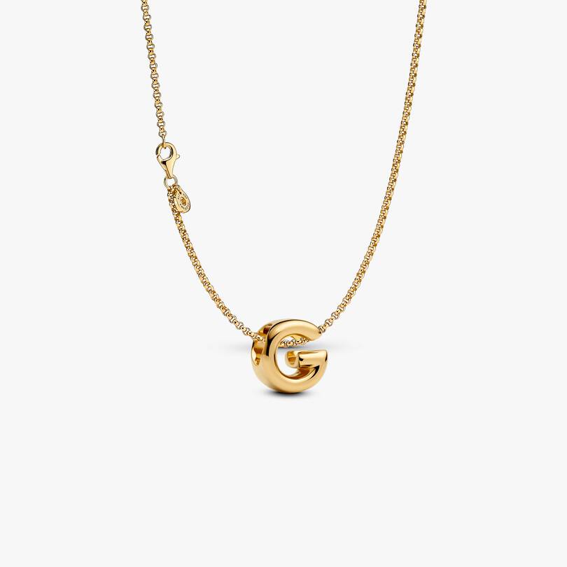 Letter G Charm Necklace 2 Quantity