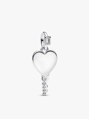 Engravable Heart Key Pendant Necklace 2 Quantity