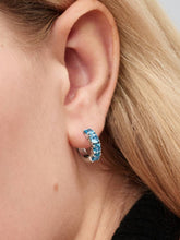 Light Blue Hoop Earrings Sterling silver