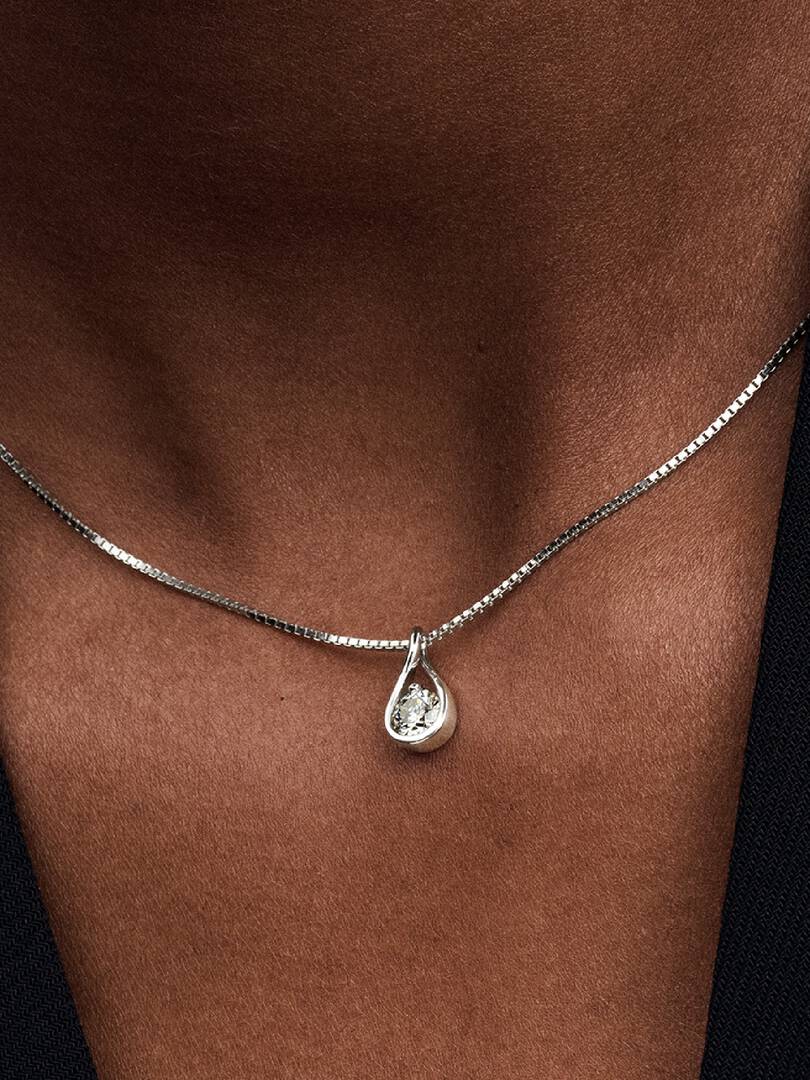 Pandora Infinite 14k White Gold Lab-grown Diamond Pendant Necklace 0.50 ct TW, 14k white gold