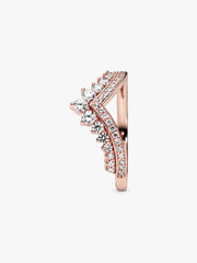 Princess Wishbone Ring 14k rose gold plating