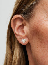 FINAL SALE - White Rose in Bloom Stud Earrings Sterling silver