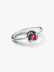 October Pink Eternity Circle Ring Sterling silver