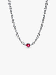 Halo Heart Choker Sterling silver