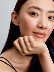 Double Band Heart Ring 14k rose gold plating