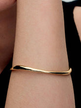 Organically Shaped Bangle 14k gold plating