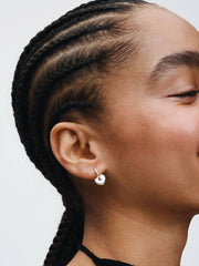 Heart Open Hoop Earrings Sterling silver