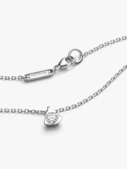 FINAL SALE - Pandora Talisman Sterling Silver Lab-grown Diamond Heart Pendant Necklace 0.25 ct TW, Sterling silver