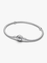 Pandora Moments Rose in Bloom Clasp Snake Chain Bracelet Sterling silver