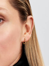 Pandora Era Figaro Hoop Earrings 14k gold
