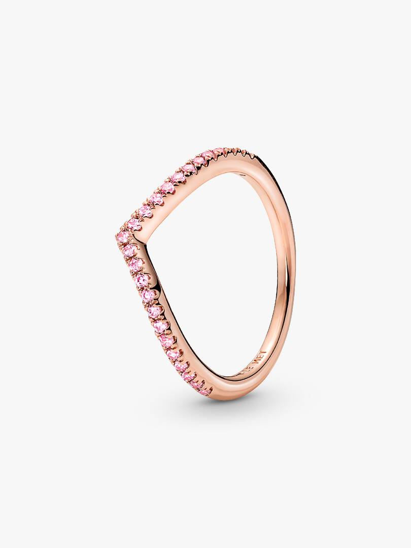 Pandora Timeless Wish Sparkling Pink Ring 14k rose gold plating