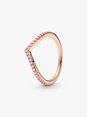 Pandora Timeless Wish Sparkling Pink Ring 14k rose gold plating