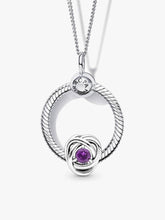 February Birthstone Eternity Circle O Pendant Set 3 Quantity