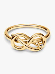 Infinity Knot Ring 14k gold plating