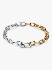 Link Chain Bracelet Sterling silver, 14k gold plating