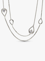 FINAL SALE - Pandora Infinite 14k White Gold Lab-grown Diamond Long Pendant Necklace 0.50 ct TW, 14k white gold