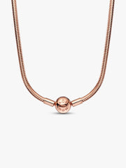 Pandora Moments Snake Chain Necklace 14k rose gold plating