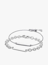His & Hers Engravable Silver Bracelet Set 2 Quantity