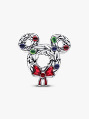 Disney Mickey Mouse Christmas Wreath Charm Sterling silver
