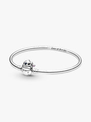 Pandora Moments Disney Stitch Biting Clasp Bangle Sterling silver