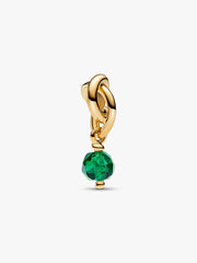 May Faceted Eternity Circle Dangle Charm 14k gold plating