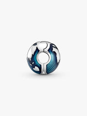 Blue Globe Clip Charm Sterling silver